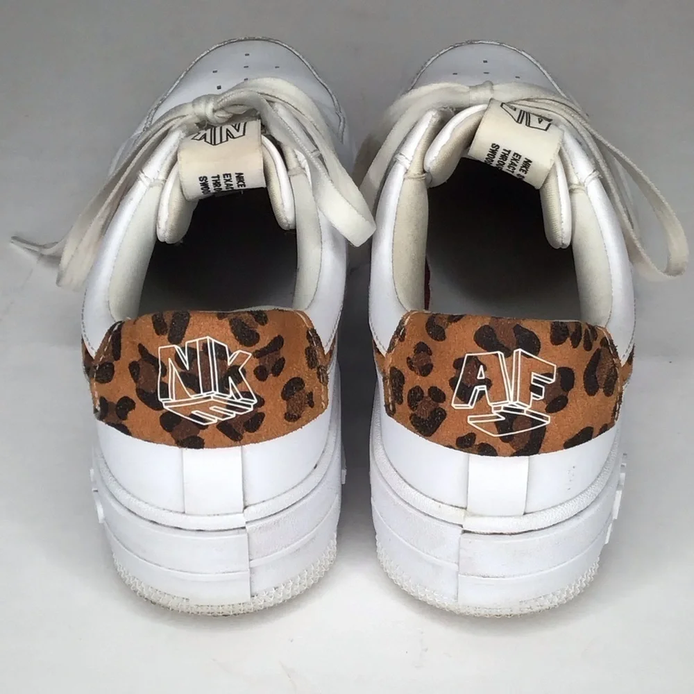 NIKE Air Force 1 Pixel SE Leopard Sneaker Size 8.